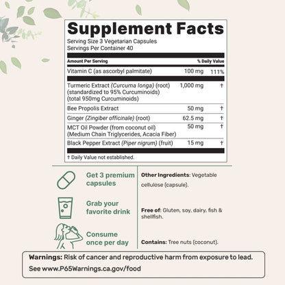 Move More Comfortably with Turmeric Curcumin (1,000mg) + 2 FREE GIFTS